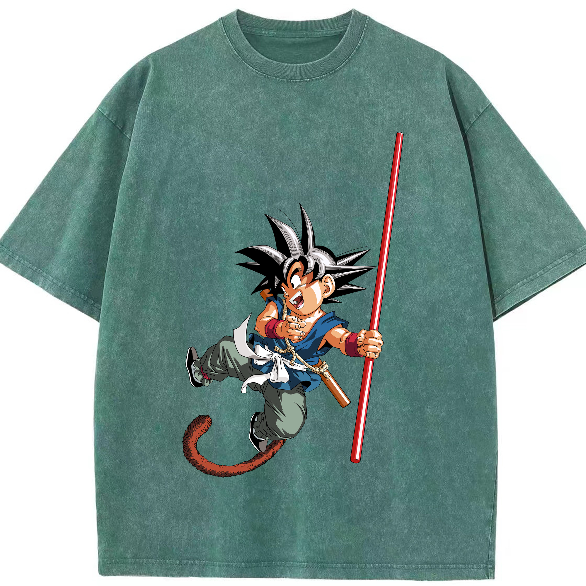 ドラゴンボール 孫悟空（そん ごくう）Son Goku カカロット DRAGON BALL Kakarotto 綿100% ヴィンテージ風 半袖Tシャツ（フロントプリント）